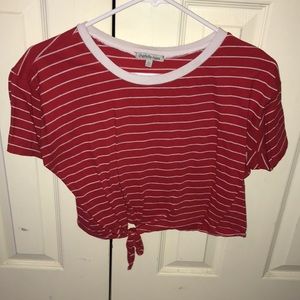 Cute red and white striped top!Only wore 2-3 times